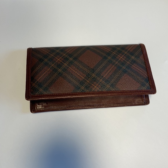Vintage Polo Ralph Lauren Wallet Burgundy Check Blackwatch - Picture 3 of 7